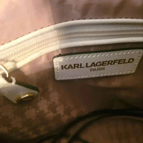 Karl Lagerfeld White and Pink Floral Bag - Picture 3 of 3